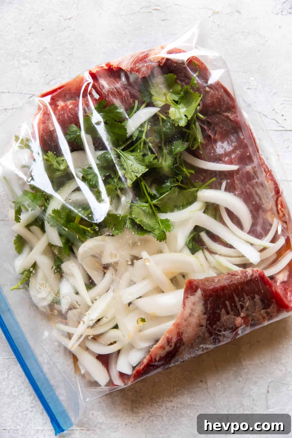 carne asada marinating.