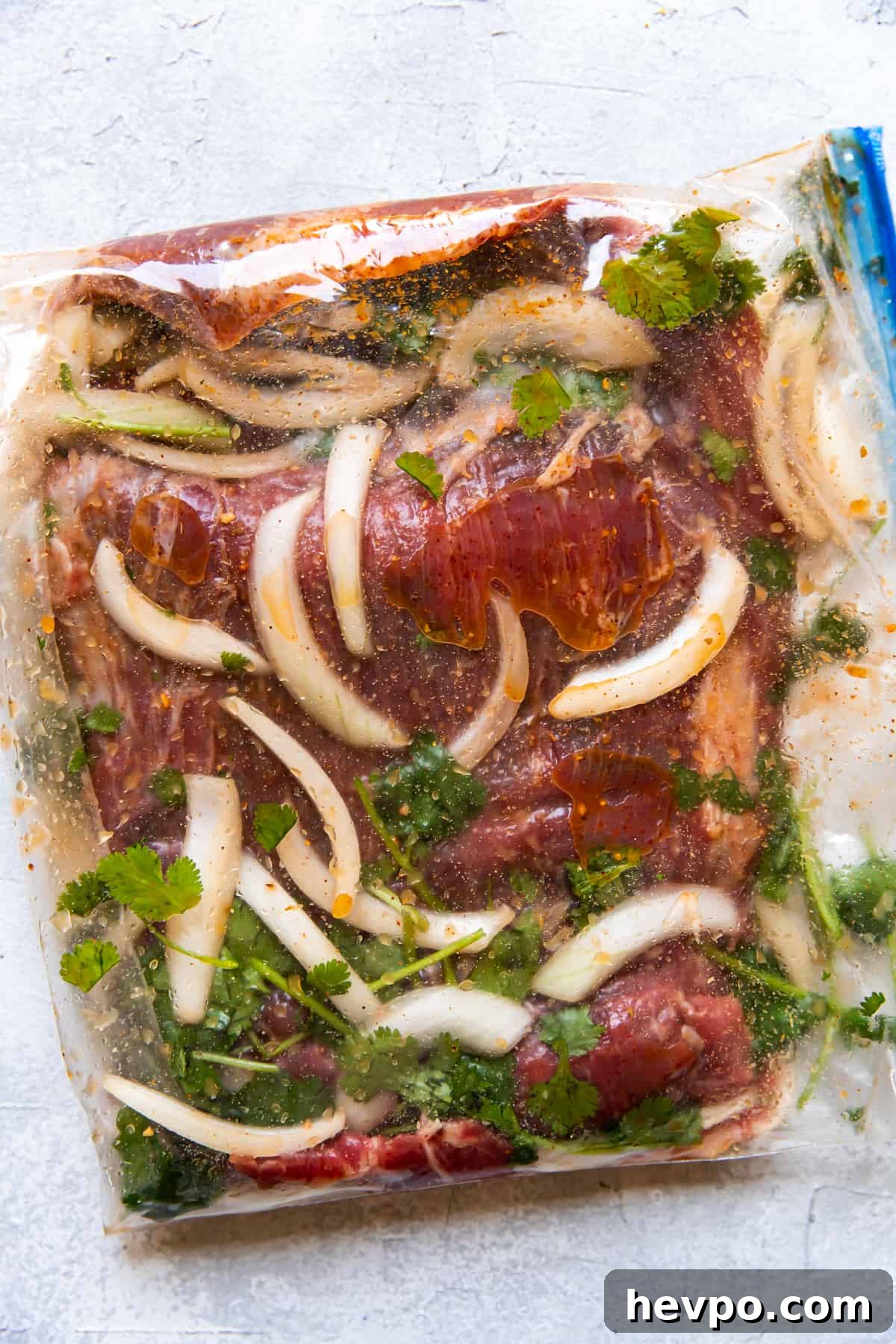 carne asada marinating.